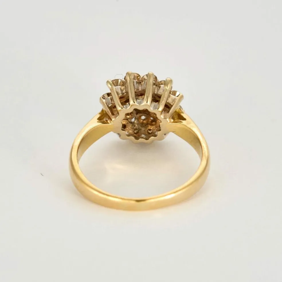 Bague Fleur en or deux tons et diamants