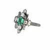 Bague Fleur Moderniste émeraude