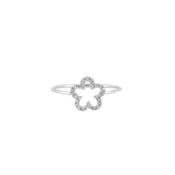 Bague Fleur Or blanc Diamants