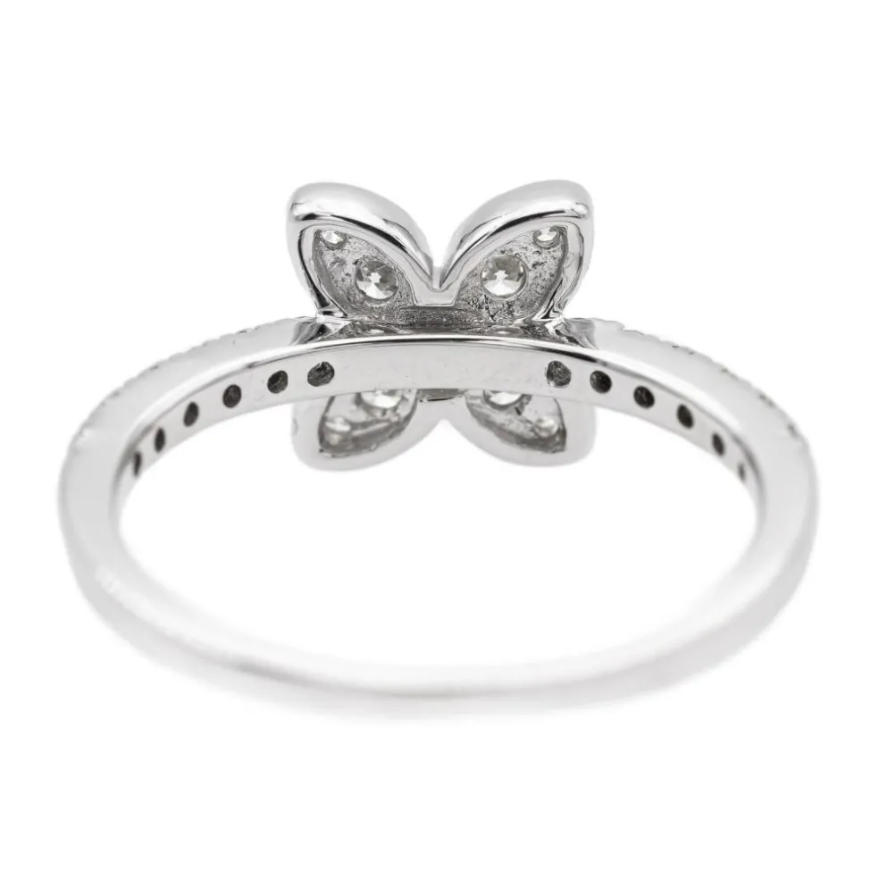 Bague Fleur Or blanc Diamant