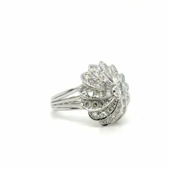 Bague Fleur Or blanc et Diamants