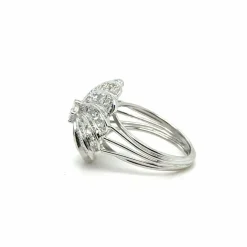 Bague Fleur Or blanc et Diamants