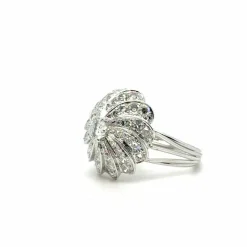 Bague Fleur Or blanc et Diamants