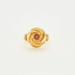 Bague Fleur or et tourmaline