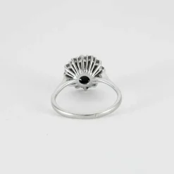 Bague Fleur Or Gris Diamants