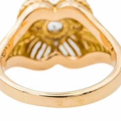 Bague Fleur Or jaune Diamant