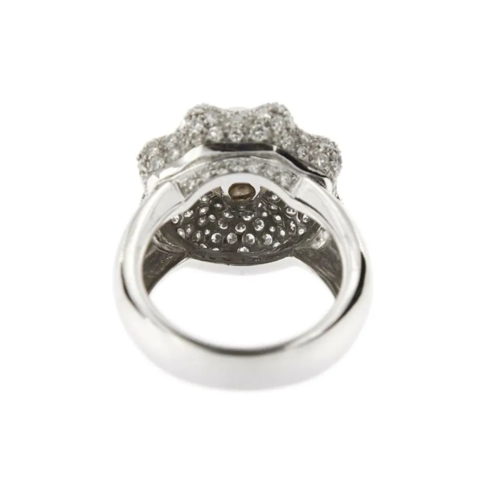 Bague Fleur perle et diamants