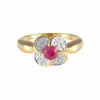 Bague Fleur Rubis Diamants