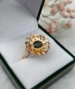 Bague Fleur Saphir étoilé