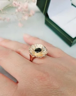 Bague Fleur Saphir étoilé