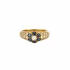 Bague Fleur Saphirs Diamants