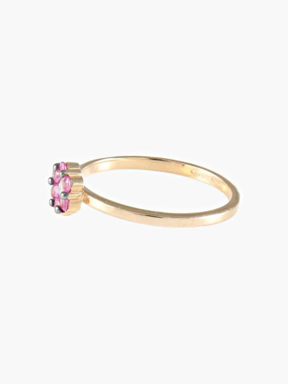 Bague Fleur Saphirs roses