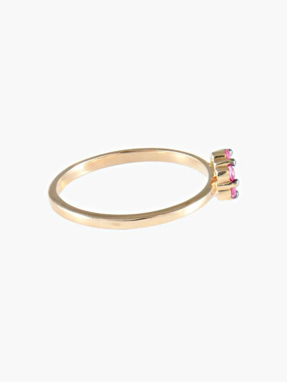 Bague Fleur Saphirs roses