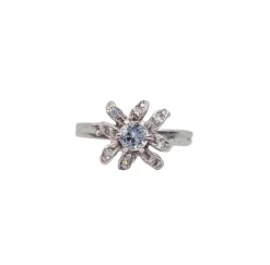 Bague fleur vintage or jaune