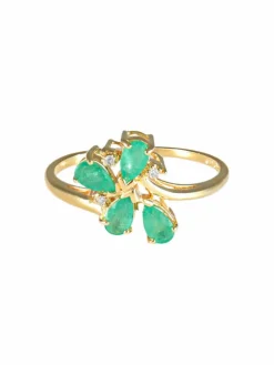 Bague Fleurette Emeraudes