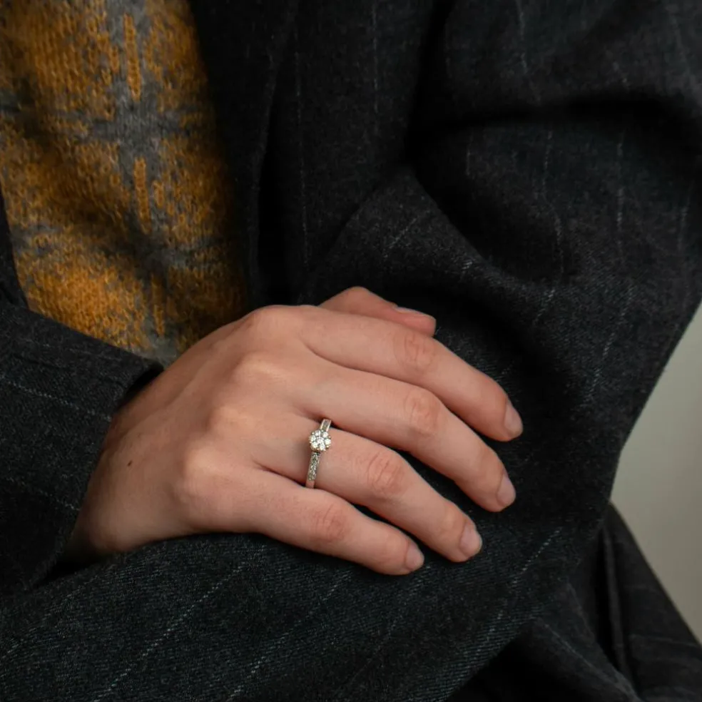 Bague Florale Diamants