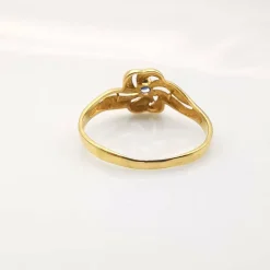 Bague florale or et saphir