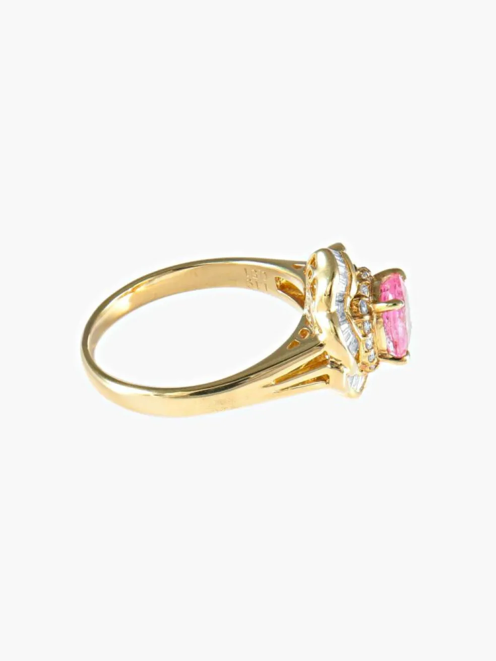 Bague Florale Saphir rose