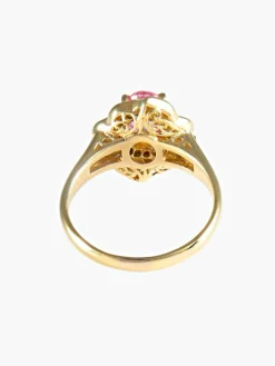Bague Florale Saphir rose
