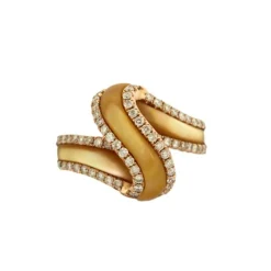 BAGUE "GALON" NACRE DIAMANTS