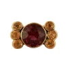 BAGUE "GIORGIA" GRENAT TOPAZES