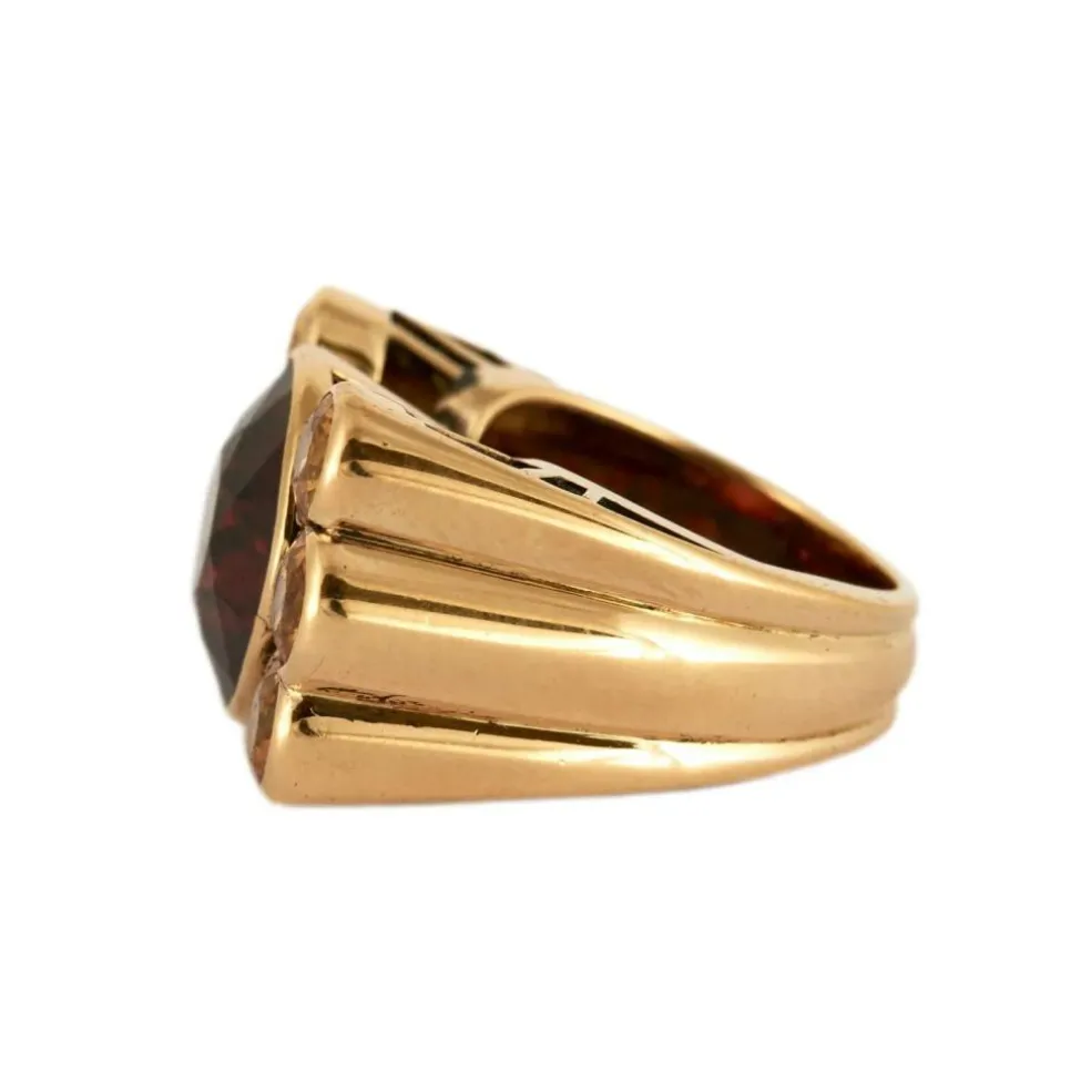 BAGUE "GIORGIA" GRENAT TOPAZES