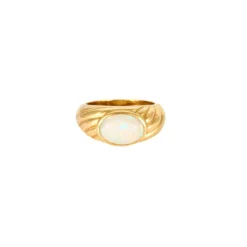 Bague Godron Opale