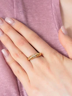 Bague Godron Or Jaune