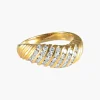 Bague Godronnée Diamants