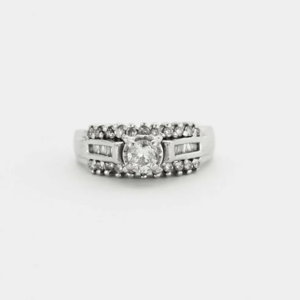 Bague Godrons Diamants