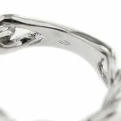 Bague gourmette Or blanc Diamants