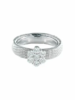 Bague Grande Fleur Diamants