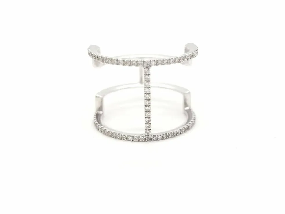 Bague Graphique Or blanc Diamant