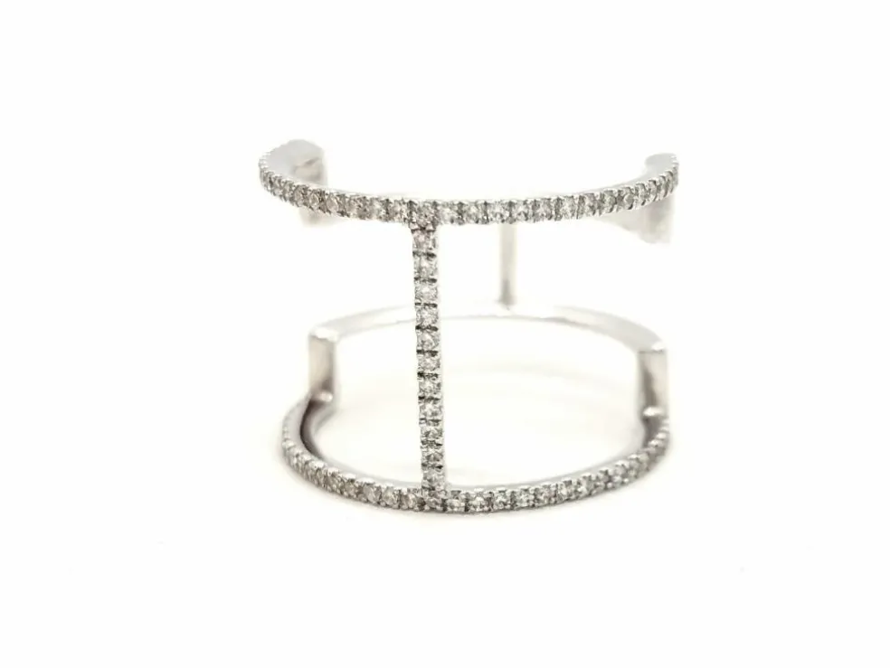 Bague Graphique Or blanc Diamant