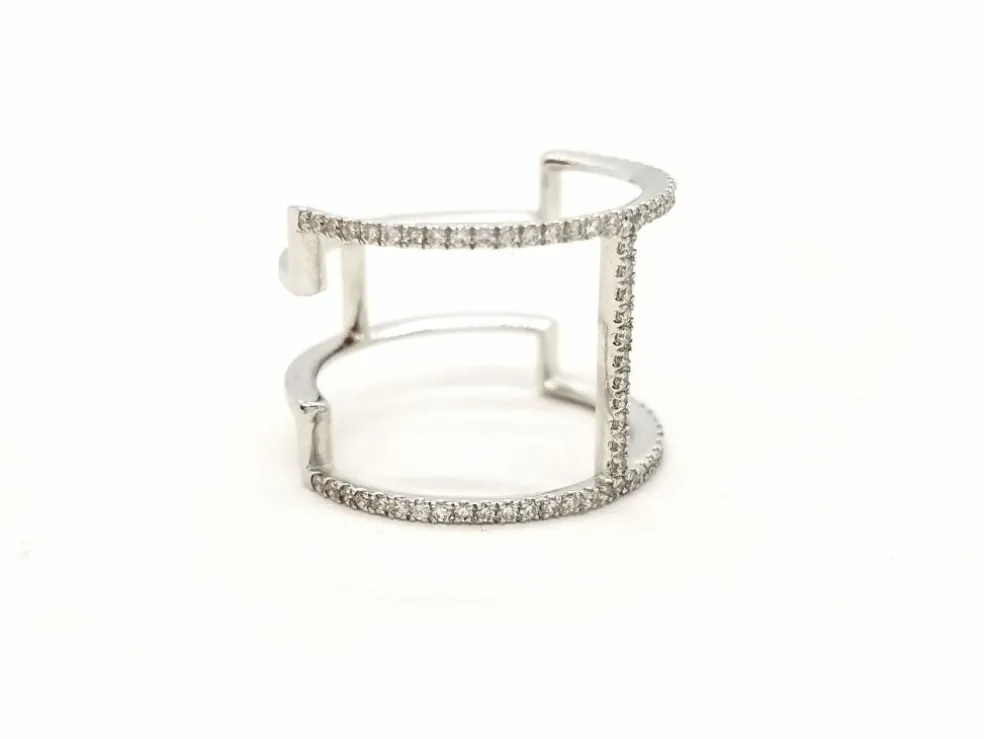 Bague Graphique Or blanc Diamant
