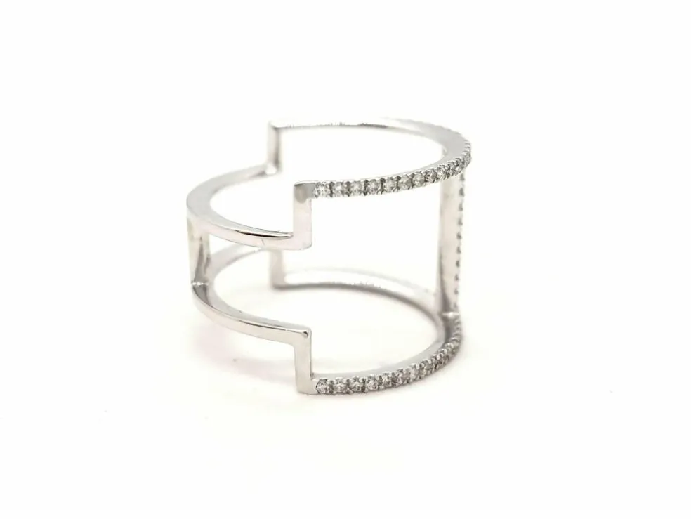 Bague Graphique Or blanc Diamant