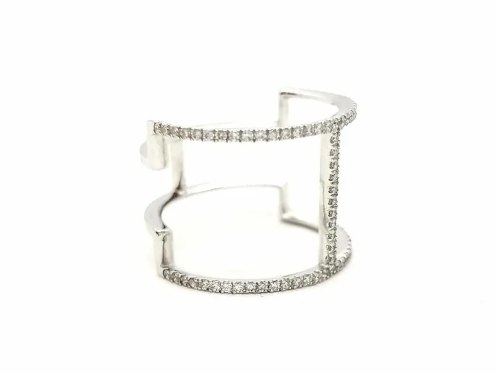 Bague Graphique Or blanc Diamant