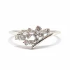 Bague grappe diamants or blanc