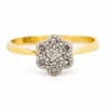 Bague grappe florale diamants