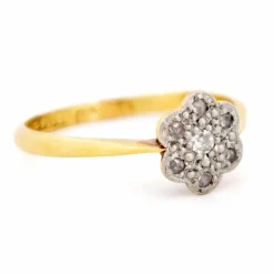 Bague grappe florale diamants