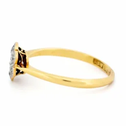 Bague grappe florale diamants