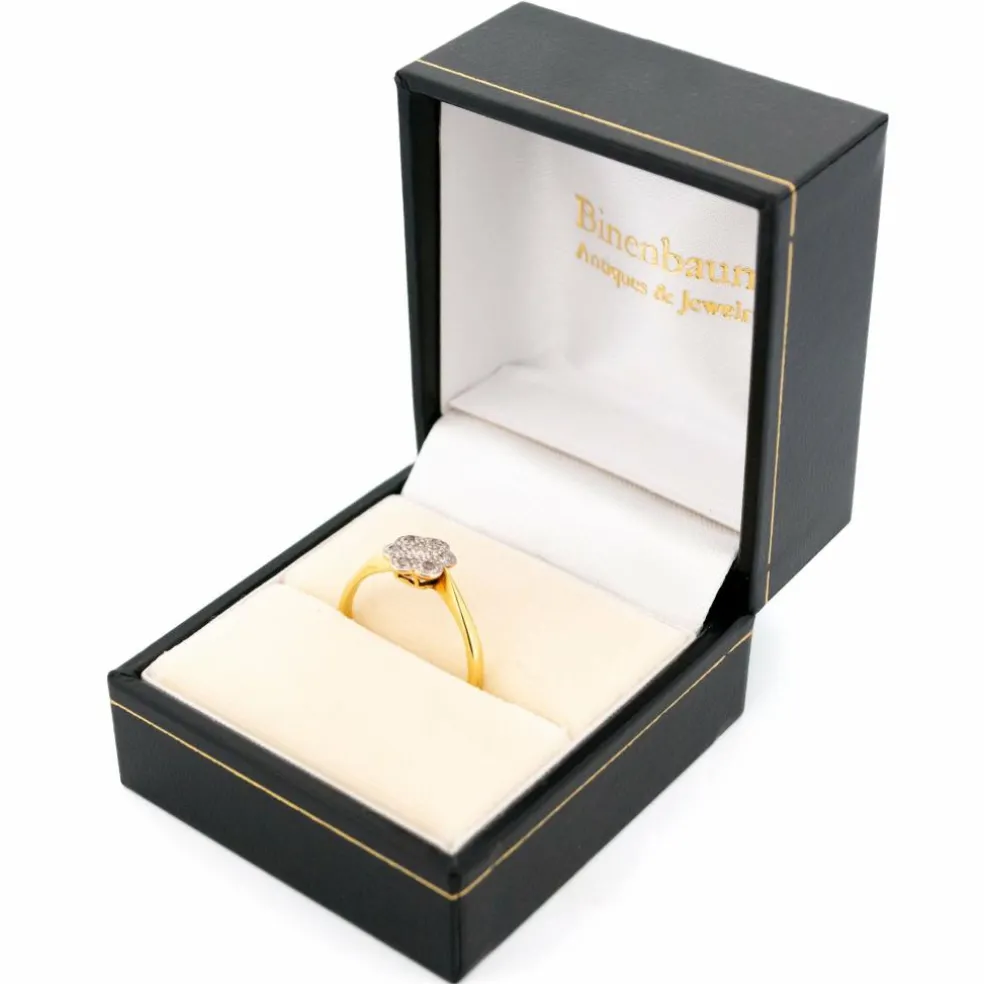Bague grappe florale diamants