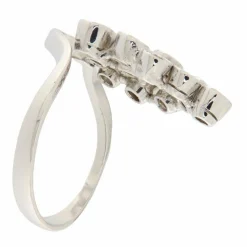Bague Grappe or blanc Diamants