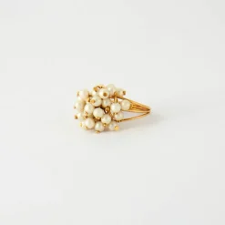 Bague grappe perles de culture