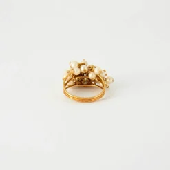 Bague grappe perles de culture