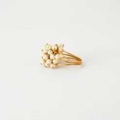 Bague grappe perles de culture
