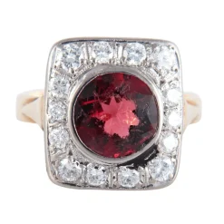 Bague Grenat Diamants