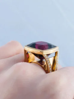 Bague Grenat Diamants