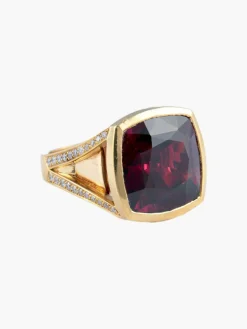 Bague Grenat Diamants