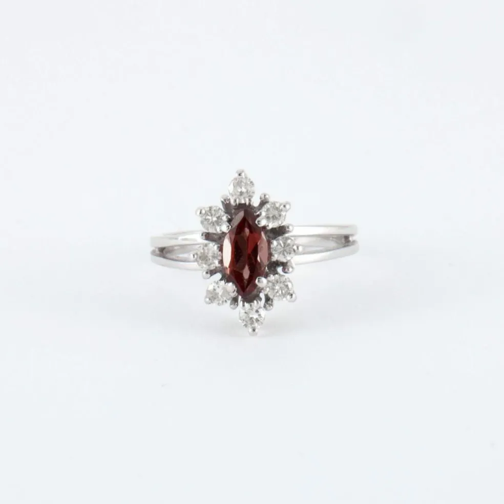 Bague Grenat Diamants